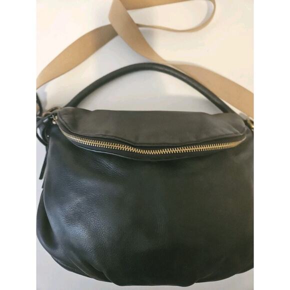 Margot Soft Leather Fold Over Tassel Crossbody Shoulder Bag Blackb13x8x3 - Picture 8 of 12